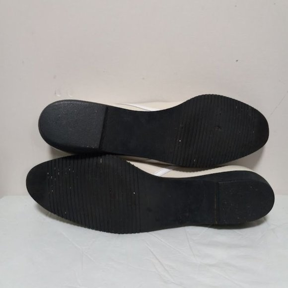 Salvatore Ferragamo Leather Slip On Almond Toe Shoes Cream Women's Size 8.5 4A - Picture 11 of 16